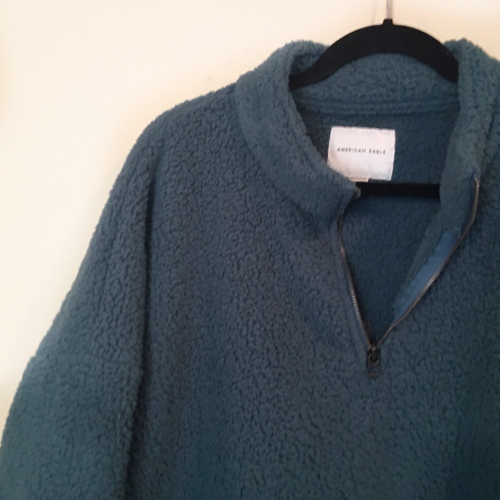 American Eagle Jade Sherpa Pullover